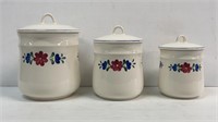 Set of (3) Ceramic Canisters