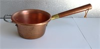 Solid Copper Pan with Wood Handle
