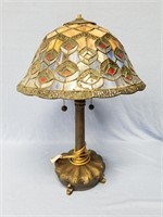 Dale Tiffany stained glass lamp, about 23" tall, i