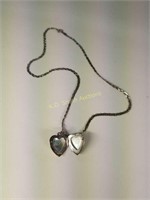 Gold on Sterling Silver Heart Necklace