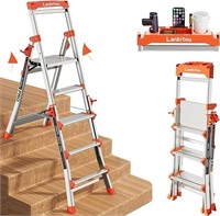 Lanbitou Ladder, Aluminum 5 Step Ladder With