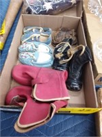 Childrens footwear, leather shoes, boots and