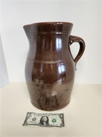 Brown Pottery Pitcher - 2 gallon,
