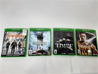 (4) XBOX ONE GAMES - THE DIVISION, BATTLEFRONT,