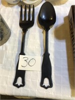 Metal Fork and Spoon Decorations
