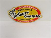 Honest Charly Speed Shop Metal Sign - 19" x 36"