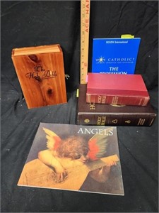 Catholic Bible, Cedar Box w/ Memorial Concordance