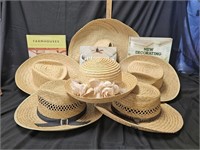 (6) Straw Hats,  Decorating &, Getaway Books