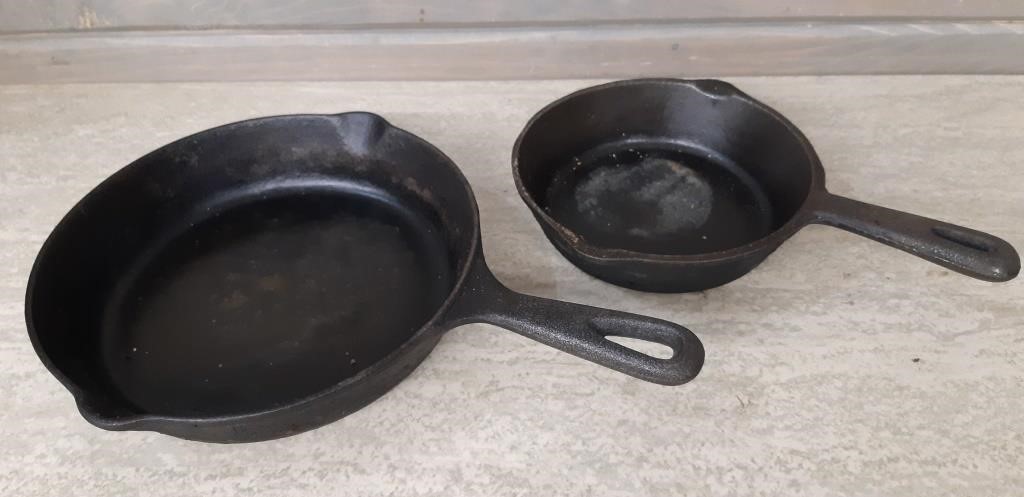 2 Small Cast Frying pans