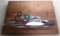 Hand Painted Ducks on Wood- Signed