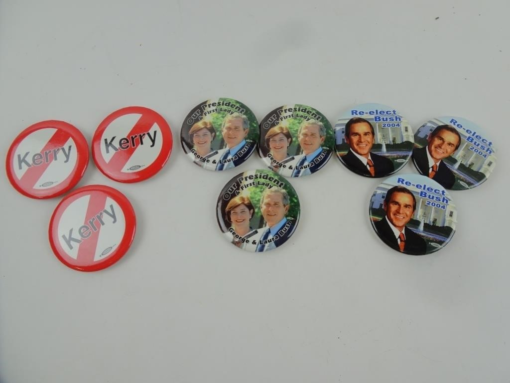 Lot of 9 George Bush Presidential Campaign
