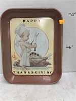 Happy Thanksgiving Metal Tray