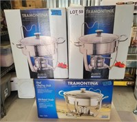 (3) Tramontina Chafing Dishes