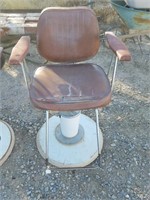Antique Worn Barber Chair