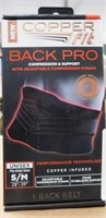 Copper fit back pro compresion & support S/M