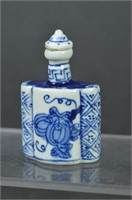B&W Chinese Porcelain Snuff Bottle