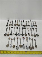 collection of souvenir spoons