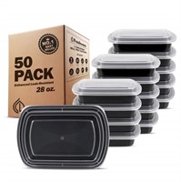 50PCS FRESHWARE 28 OZ MEAL PREP CONTAINERS