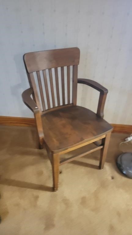 Solid wood desk chair