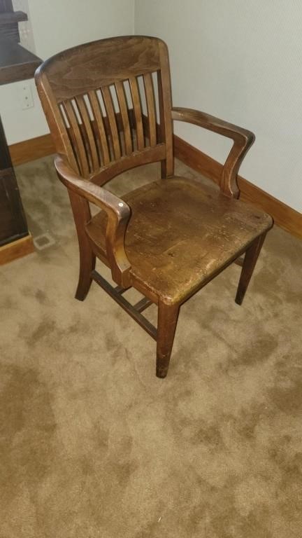 Solid wood desk chair