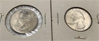 (2) Silver Clad Washington Quarters-67 & 69
