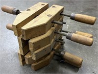 Lot of 5 Jorgensen 8" Wooden Clamps