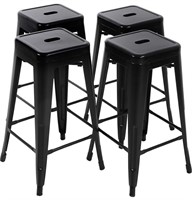 STACKABLE METAL BAR STOOLS 24IN 4STOOLS SEALED IN