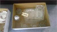 BOX OF GLASSWARE