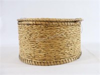 Birch Bark Lidded Basket with Sweetgrass Sides