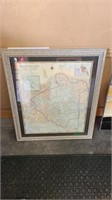 RUSSIAN RIVER VALLEY FRAMED MAP 28.5" X 34"