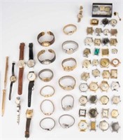 63 Vintage Wrist Watches, Watch Heads, & Faces.