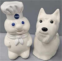 Ceramic Cookie Jars Incl Metlox Scottie Dog