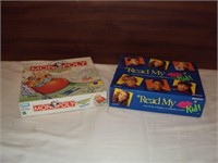 Jr Monopoly & Read My Lips Games