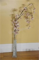 Floor Cherry Blossom Faux Glass Decorative Vase