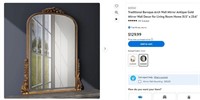 SE6057 Baroque Arch Wall MirrorGold 31.5x23.6