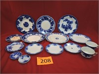 Vintage Flow Blue, Royston, Normandy Porcelain