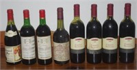 Eight bottles of vintage wine