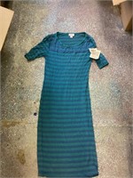 Blue and green striped dress. Size XXS women