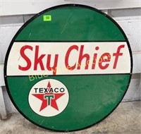 Sky Chief Texaco round metal sign-28"diameter