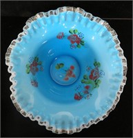 Fenton Charleton 10" Floral Rose Blue w/Roses