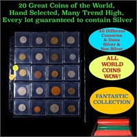 20 Great Coins of the World, hand selected, many t