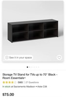 Storage Shelf TV Stand ( New)