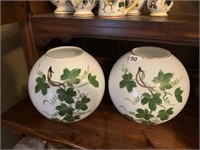 CONSOLIDATED VASE WITH HAND PAINTED IVY DESIGN