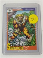 1991 MARVEL SABRETOOTH SUPER VILLAN CARD #56