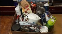 Box  of housewares and collectibles