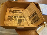 Box of Vintage Newspapers
