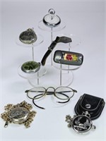 Pocket Watches, Stop Watches, Lighter w/ Flower