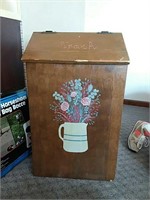 Trash can holder wooden 31"tall