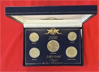 2000 24K GOLD PLATED COIN SET