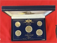 1999 24K GOLD PLATED COIN SET